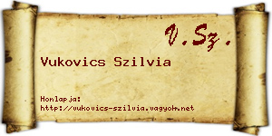 Vukovics Szilvia névjegykártya